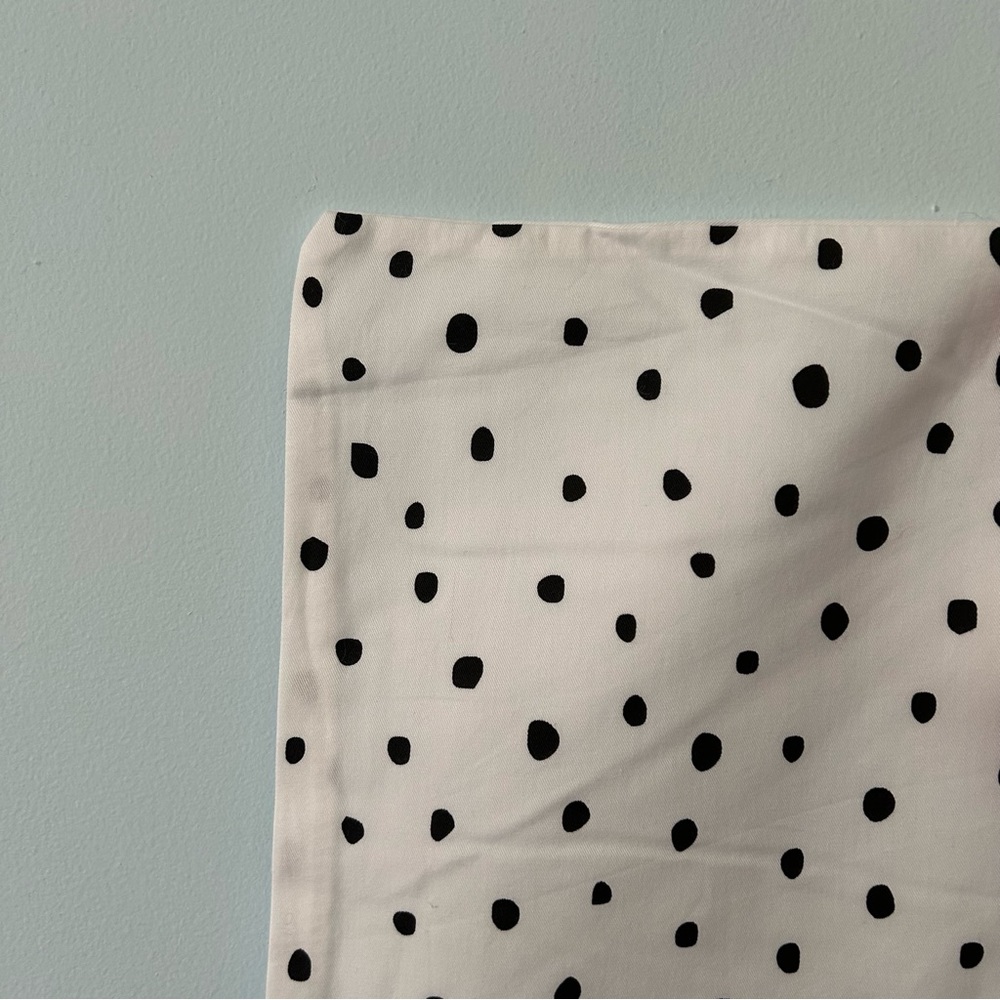 Woven nook polka dot pillow cover
